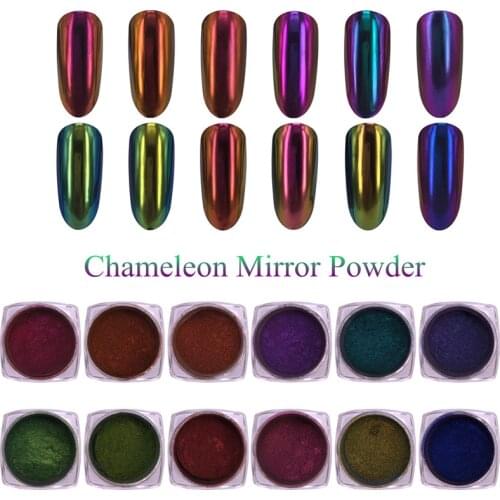 Magic Mirror Powder Super Optical Chameleon Nail Fine Pigment Color Change Effect Pearl Paint