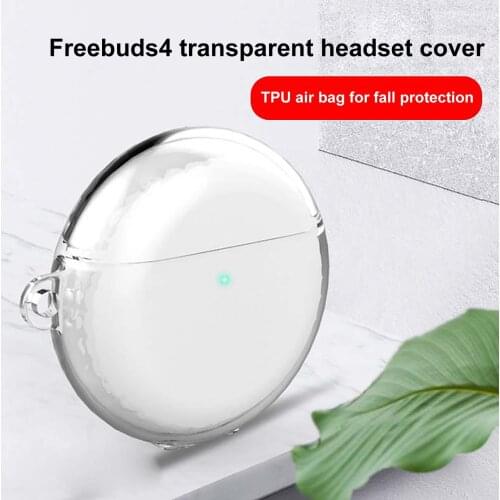 TPU Protective Cover Full For Huawei Freebuds 4 Headphone Charging Case Protective Cover Headset CaseTransparent Shockproof