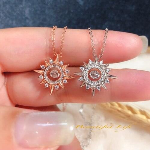 Dainty Female Snowflake Pendant Necklace Charm Sterling Silver Chain Necklaces For Women Vintage Crystal Stone Wedding Necklace