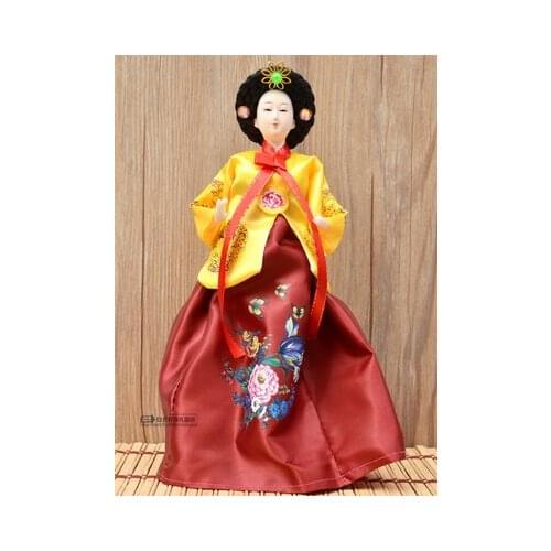 1 PC Korean Girl Doll Ornament Craft Home Shop Decor Ornament Gift Multi Pattern Stylish