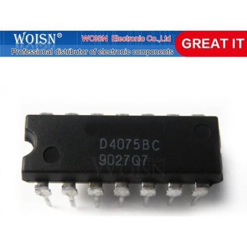 1pcs/lot CD4075 CD4075BE HEF4075B HCF4075B DIP CMOS 3 3-input OR gate original Product In Stock
