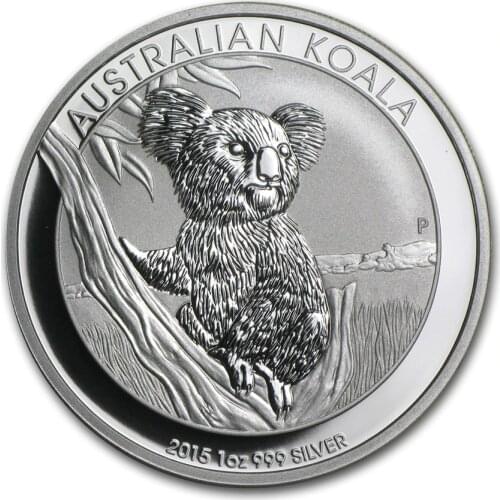 1oz Australia Animal Challenge Coin Cute Koala Kangaroo Silver Plated Commemorative Coin Elizabeth II Silver Coin for Collection