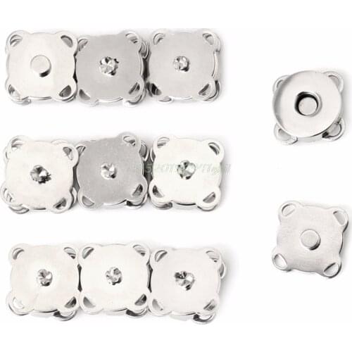 10Pcs 14/18mm Magnetic Purse Quincunx Snaps For Clasps Closure Wallet Bags Handbag