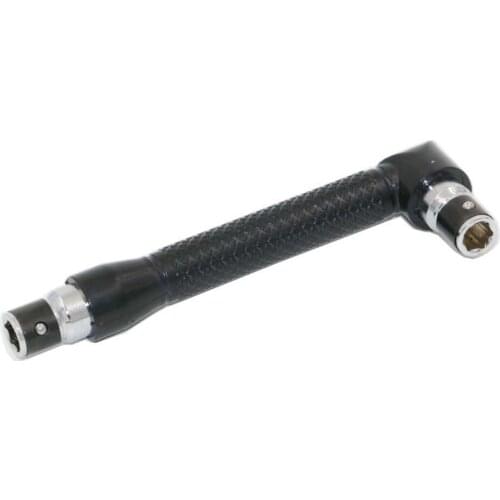 2Pcs 1/4 Wrench Universal Socket Hook Spanner Extension Bar Allen Head Key Socket Adapter Torque Hexagonal Key Hand Tool Set