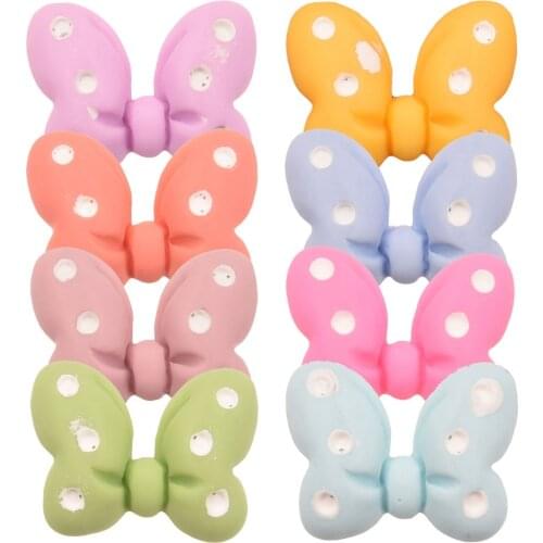24PCS Mini Resin 0.8*0.6inch Dot Butterfly Hair Accessories Supplies for Hair Bows Center Making Boutique Headwrap Accessories