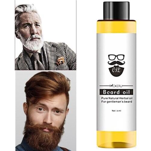 1 Pc 30ml Mokeru 100% Organic Beard Oil Hair loss Products Spray Beard Growth Oil Men Beard Grow Oil for Man Facial Hair Care
