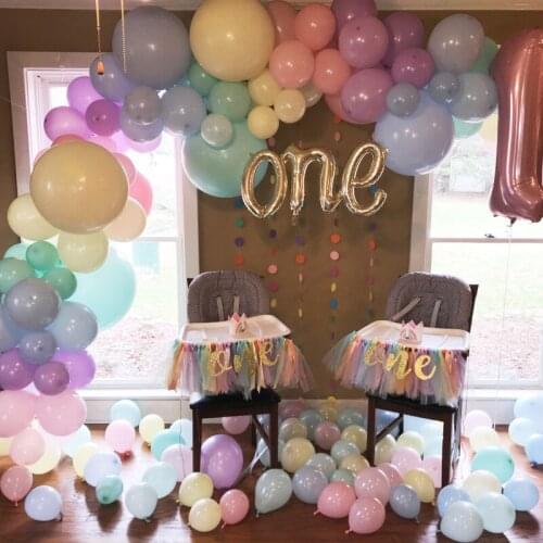 80Pcs 5inch Candy Colored Pastel Balloons For Wedding Arches Baby Shower Decoration Unicorn Birthday Party Deco Ballon Supplies