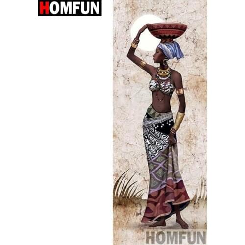 HOMFUN Full Square/Round Drill 5D DIY Diamond Painting "Indian woman" Embroidery Cross Stitch 5D Home Decor Gift A22952