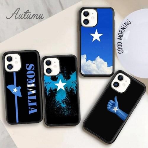 Somalia National Flag Customer Phone Case for iPhone 11 12 Pro Max mini X XR XS SE 2020 5 6S 7 8 Plus Samsung S9 S10 Cover shell