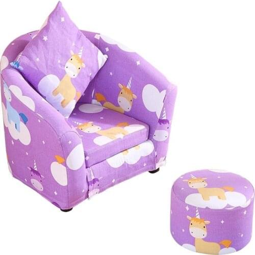 Childrens sofa cartoon girl princess single kindergarten seat cartoon washable cloth cute baby small sofa Childrens gift