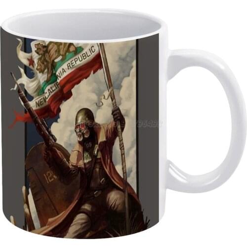 NCR Ranger Flag Fan Art Poster White Mug Coffee Mug 330ml Ceramic Home Milk Tea Cups and Mugs Travel Gift for Friends Tesla What