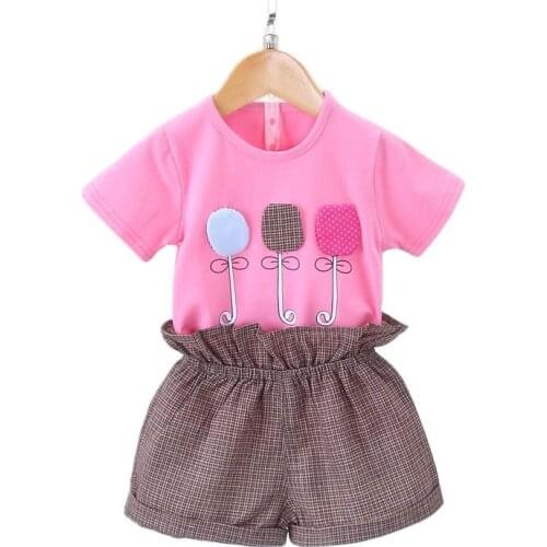 Baby Girl T Shirt Baby Girls Ruffles Flower Print Clothes+ Pants Toddler Outfits Set Elegant Princess Boutique Kids Clothing