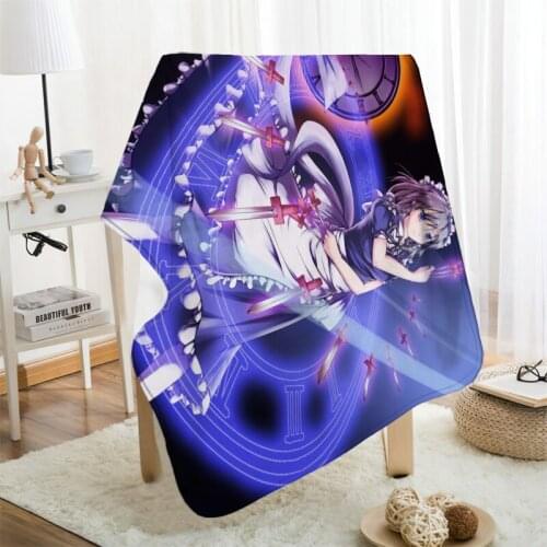 Musife Custom Izayoi Sakuya Flannel Blanket Design Your own Blanket Flannel Blankets for Sofa DIY Dropshipping