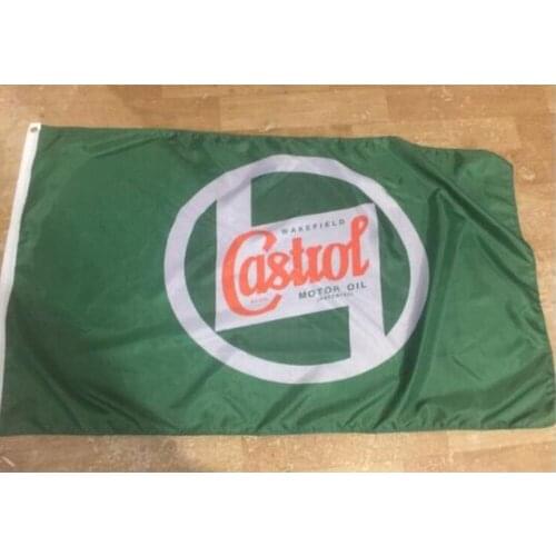 Castrol motor racing flag, 90 * 150CM polyester castrol flag