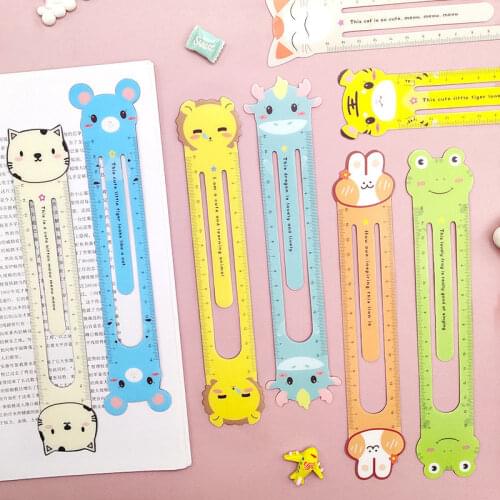 Fromthenon Cute Animal Ruler 13cm Korean Metal Bookmark Paper Clips Notebook And Journals Accessories Office And School Supplies