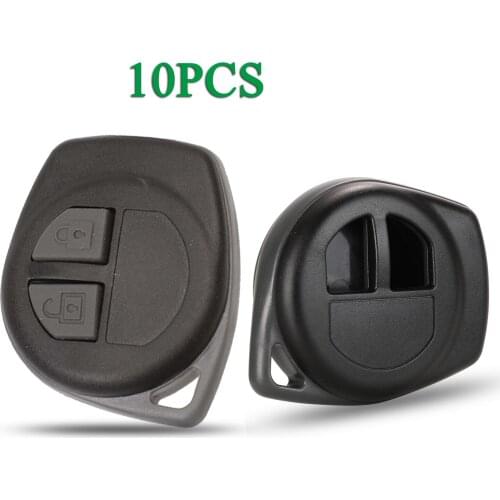 Bilchave 10pcs For Suzuki Igins Alto SX4 Vauxhall Agila 2005-2010 Fob 2Buttons Remote Car Key Shell With Button Pad Replacement