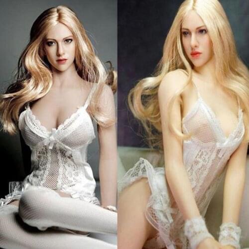 KT004 KT005 1/6 Soldier Model Super Beautiful Female Head Sculpture with Hair Transplant For TBLeague Body Figure KT004 KT005