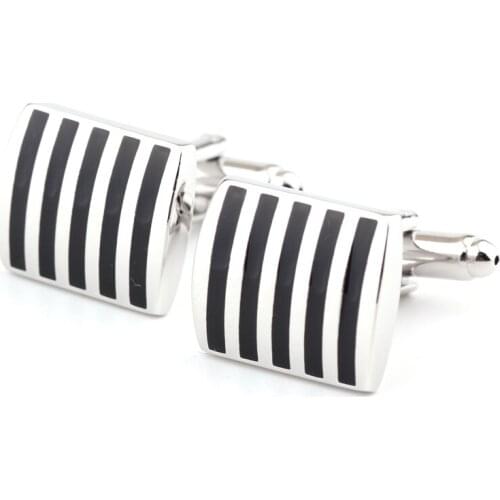 Square black stripe of the lacquer that bake cufflinks mens shirts cufflinks cuff free shipping