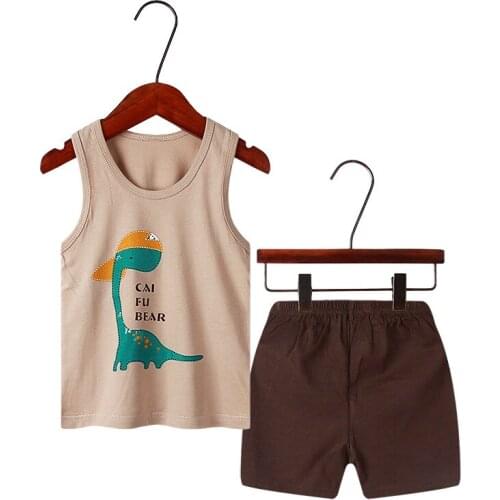 Summer Clothes Children Clothing Sets Baby Boy Infant Girls Vest+pants Set Toddler Cotton T Shirts Kids Sport Suits Baby Suit