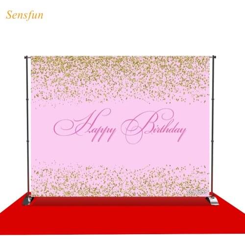 LEVOO photography backdrop pink lovely birthday Golden spots backdrop photocall photobooth studio shoot fabric