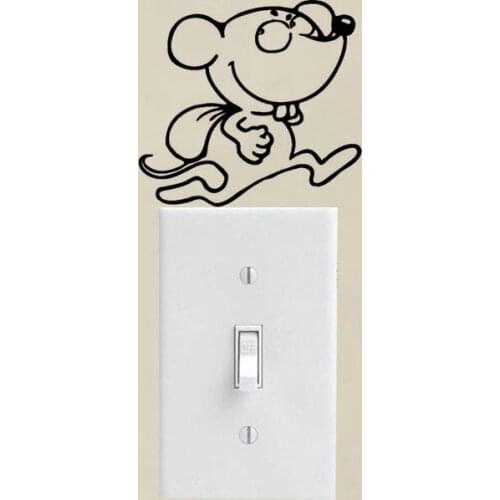 Cute Mouse Switch Sticker Wall Stickers Decor Art 3SS0048