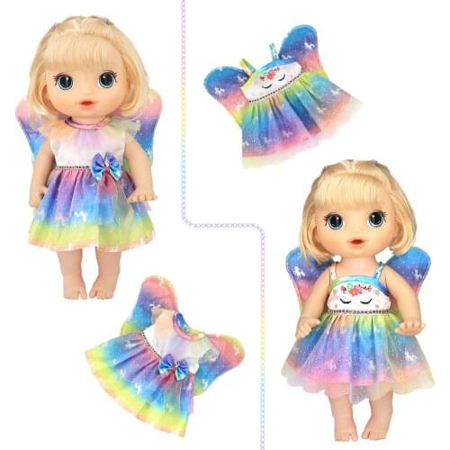Mini Toys Doll clothes 12 Inch 30CM Silica Rubber rawling Doll accessories Fashion princess dress Girls gift