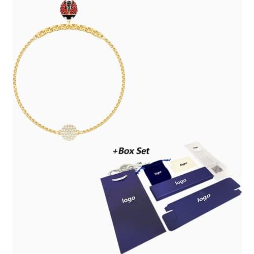 Fashion SWA New REMIX COLLECTION LADYBUG STRAND Bracelet Lucky Ladybug Ornament Hidden Magnetic Clasp Female Jewelry Gift