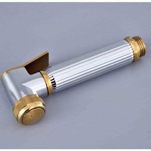 Chrome & Gold Brass Bathroom Shower Head Water Saving Hand Held Shower head Whh134