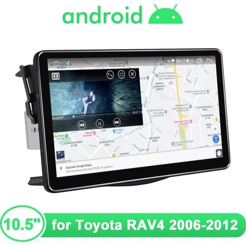 New 10.5 Inch Touch Screen Android 10.0 Car Radio Stereo 1280*720 Eight-Core 4G/Carplay/Android Auto For Toyota RAV4 2006-2012