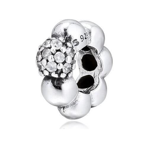 Autumn Pave Stones Beaded Beads Fit Charm Bracelet Fashion DIY Crystal Spacer Beads for Jewelry Making 925 Sterling Silver Charm