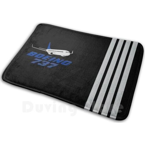Boeing 737 Stripes Carpet Mat Rug Cushion Soft Boeing Airbus Pilot Captain Aviation Airplane Plane Airplane Landing