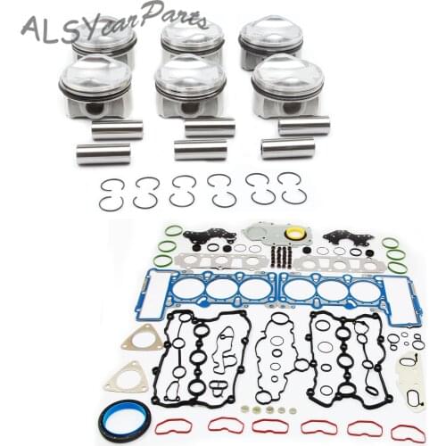 Engine Pistons Gaskets Overhaul Rebuild Kit Fit For Audi A5 A6 A7 A8 S4 S5 Q5 Q7 VW Touareg 3.0 TSI TFSI V6 2995cc 06E107065DM
