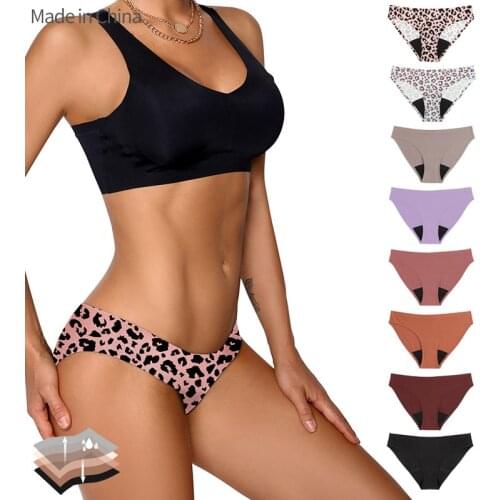 Sexy Lingerie Seamless Menstrual Thong Physiological Pants Four-Layer Bamboo Fiber Leakproof Women Period Underwear