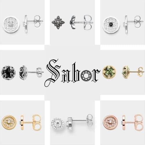 Marcasite Star Flower Ornament Lotus Stud Earrings,2020 Brand Jewelry silver color Romantic Gift For Women Lover thomas