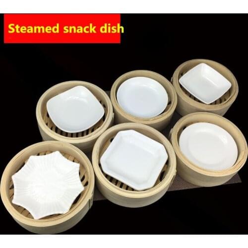 Steamed Snack Dish Cantonese Style Morning Tea Ceramic Dish Peanut Saucer Sauce Dish Chicken Claw Spareribs Steamed Plate