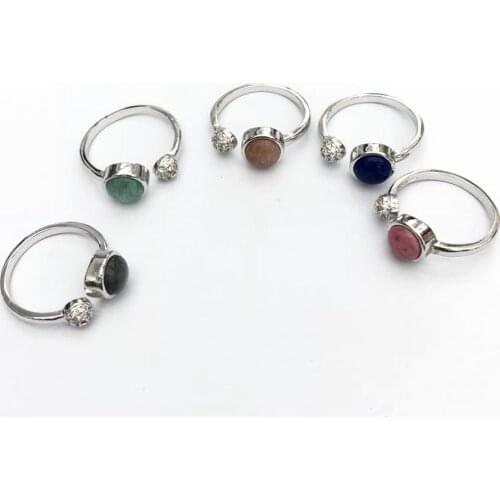 Worth Buying!Mixed Lapis,Sun Stone,Amazonite,Labradorite Rhodonite Gem Ring,Natural Gem stone Ring,Jewelry Finger Ring,5pcs/lot