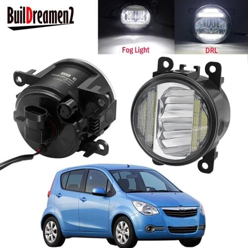 2 Pieces Car Front Bumper LED Fog Light Assembly Daytime Running Lamp DRL 30W 8000LM 12V For Opel Astra G H 1998-2010
