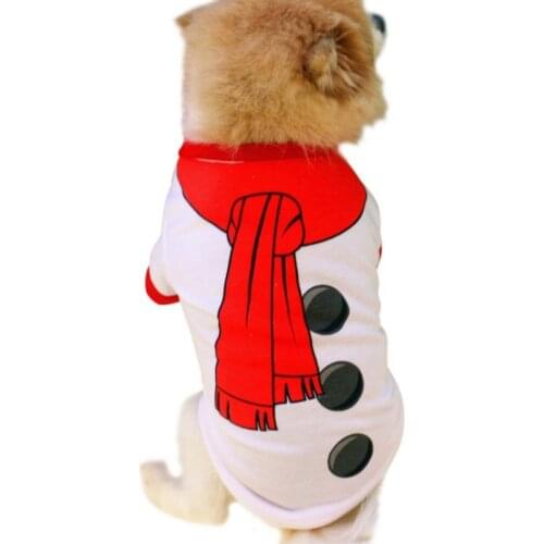 Warm Pet Dog Shirt Christmas New Year Pets Dogs Clothes for Small Dogs York Terrier Pomeranian Hooides Mascotas Products