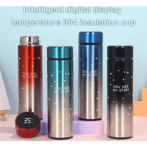 500ml Smart Thermal Mug Stainless Steel Led Digital Temperature Display Intelligent Vacuum Flasks Thermoses Water Coffee Mugs