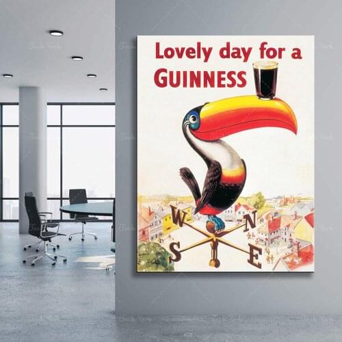 Vintage Alcohol Poster Print - Guinness Alcohol Professionally Printed Advertising Poster