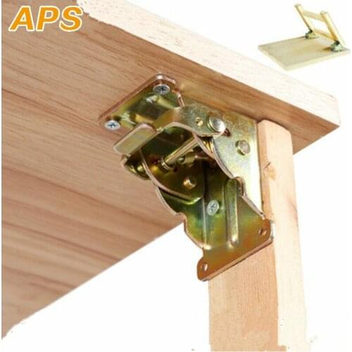 Iron Folding Hinge Table Leg Fold Feet Hinges Brackets Foldable for Table Chair Extension Tables Foldable Self Locking