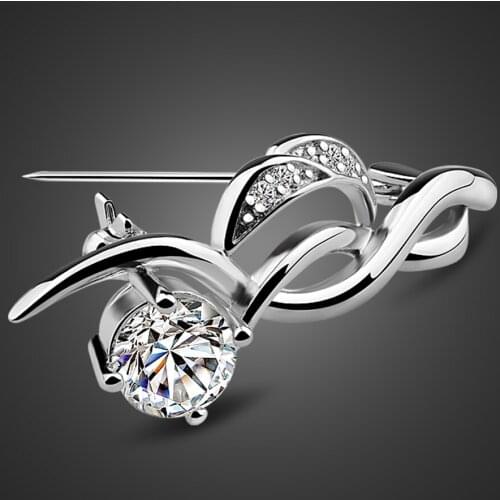 100% 925 Sterling Silver New Autumn Winter Plant Flowers Leaves Art Vintage Brooch for Women Sweater Coat Accessories Jewelry