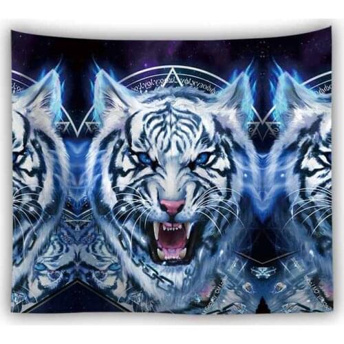 Animals Mighty Tigers Tapestry Wall Hanging Backdrop Art Decor Hippie Tapestries Cloth Art Psychedelic Tapestry Wall Blankets