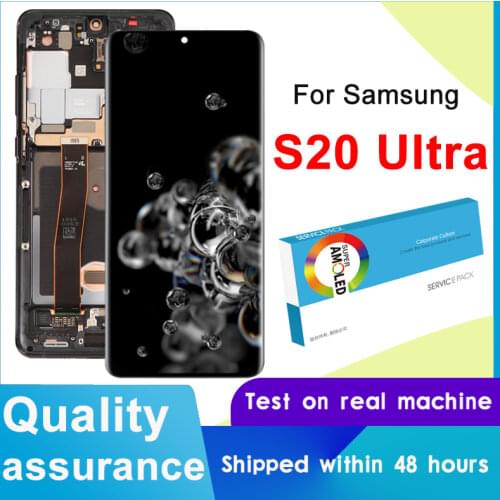 6.9" New Original AMOLED For Samsung Galaxy S20 Ultra LCD Display Touch Screen Digitizer For Samsung S20Ultra G988F G988B/DS LCD