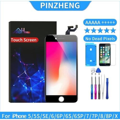 AAAAA Screen LCD For iPhone 6 6s 7 8 Plus 5 5S SE 2020 LCD Screen Display Assembly Digitizer With 3D Touch Replacement LCD Tools
