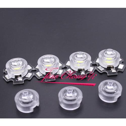 20pcs 13mm *10mm Led Lens Holder 15 30 45 60 90 100 Degree For 1w 3w LED High Power Bead Bulb