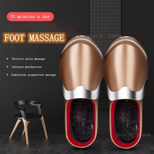 2021 Foot Massage Machine Foot Massager Automatic Acupoint Infrared Pulse Acupuncture Physiotherapy Shoes Hot Compress Heating