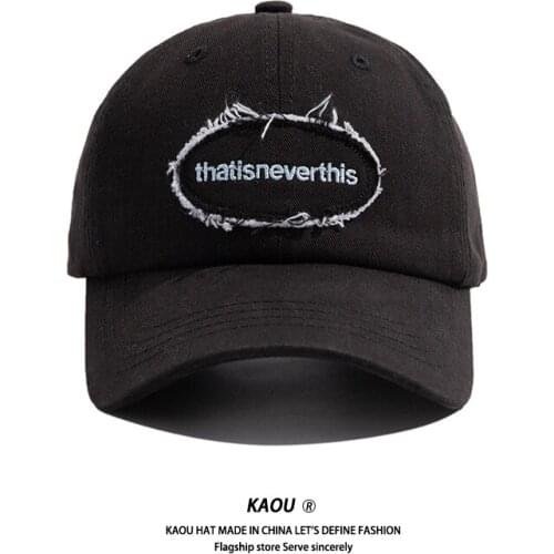 2021 spring and autumn fashion worn denim cap summer outdoor leisure visor hat trend hole baseball caps hip hop sport hats