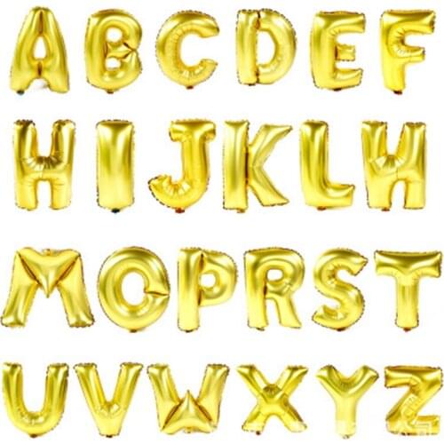 40 Inch Golden Letter Balloon Birthday Party Decorations Kids Wedding Balloons Alphabet Anniversary Party Decoration