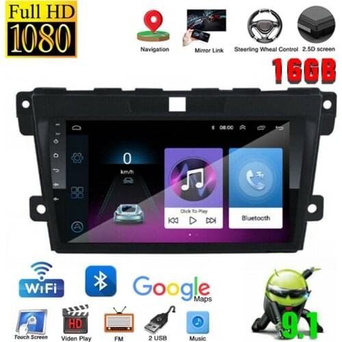 9'' Touch Screen Android 9.1 Car Radio Stereo GPS Navigation Car Multimedia Player W/ Canbus for 08-12 Mazda CX-7 2 Din